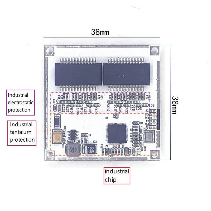 4 10/100M papan saklar Ethernet industri 802, 3af/AT catu daya port 100M saklar perlindungan petir 4KV Anti statis 4KV