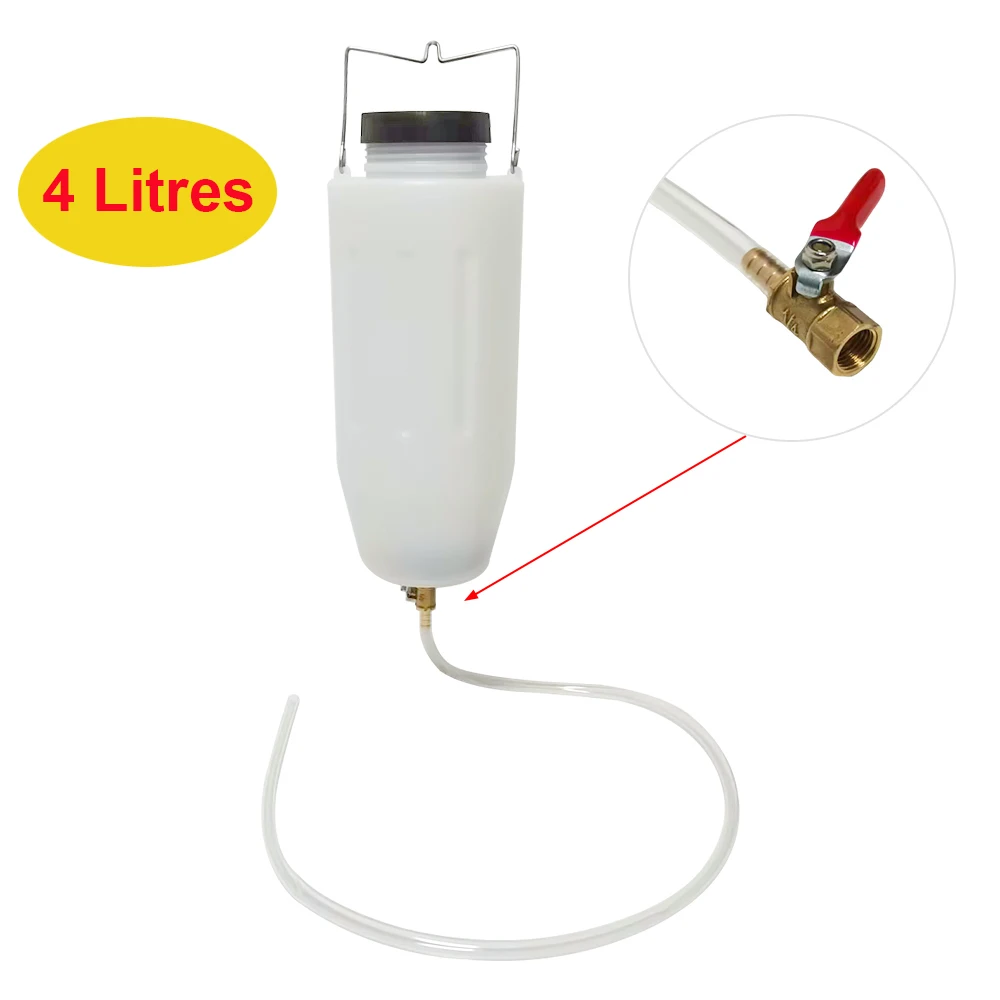 Auxiliary Fuel Tank 4L Multifunctional With Cut Off Valve With 1M Fuel Hose Motorcycle Tools Fuel Storage For Motorcycles