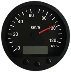 Popolare contachilometri tachimetro a impulsi per camion da 140mm di diametro 0-125 KM/H con retroilluminazione per Minivan 9-36V