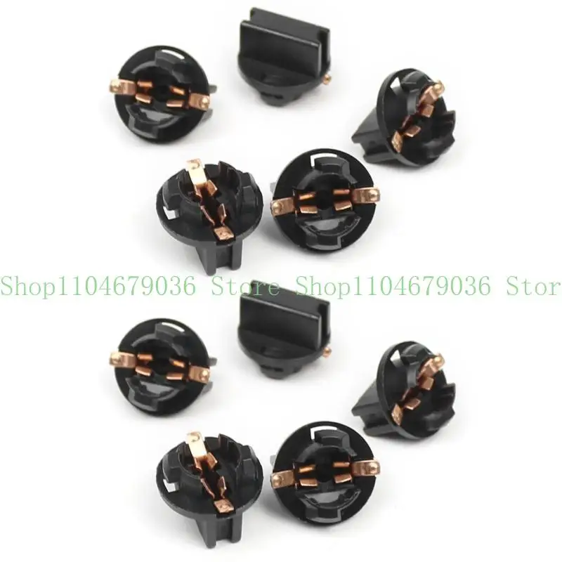 652F Base Car Socket Twist Lock W5W Reading Lamp Instrument Panel Cluster Plug Light Bulb Air Conditioner Button 10x