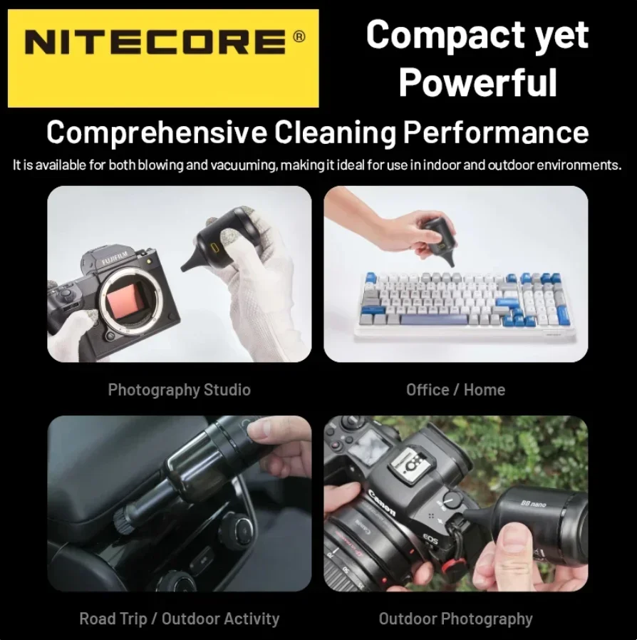 Nitecore BB nano Electronic BlowerBaby Photography Blower Multi Function Portable Air Blower for Camera Lens VS Nitecore BB2 BB2