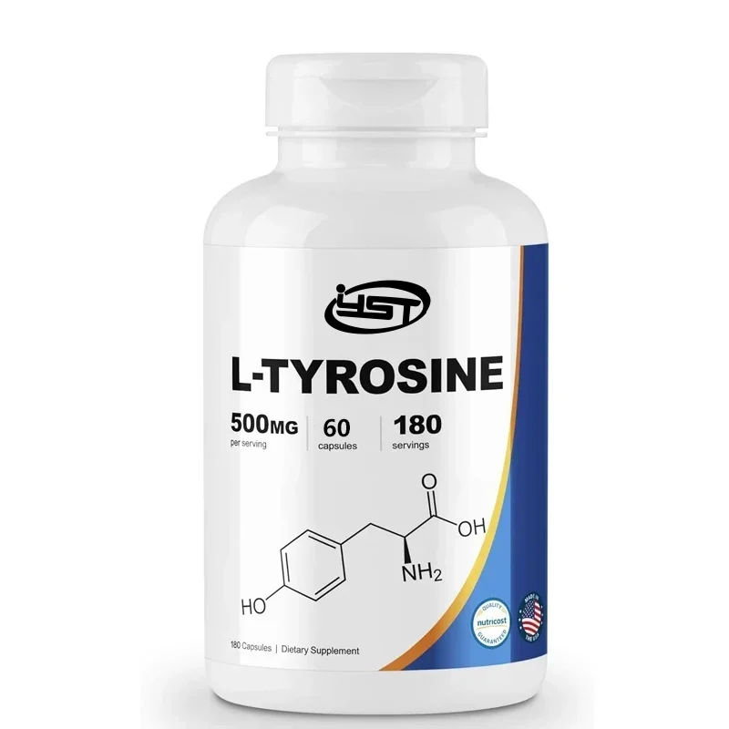 L-tyrosine 500mg, 60 Capsules - Gluten Free and Non Genetically Modified