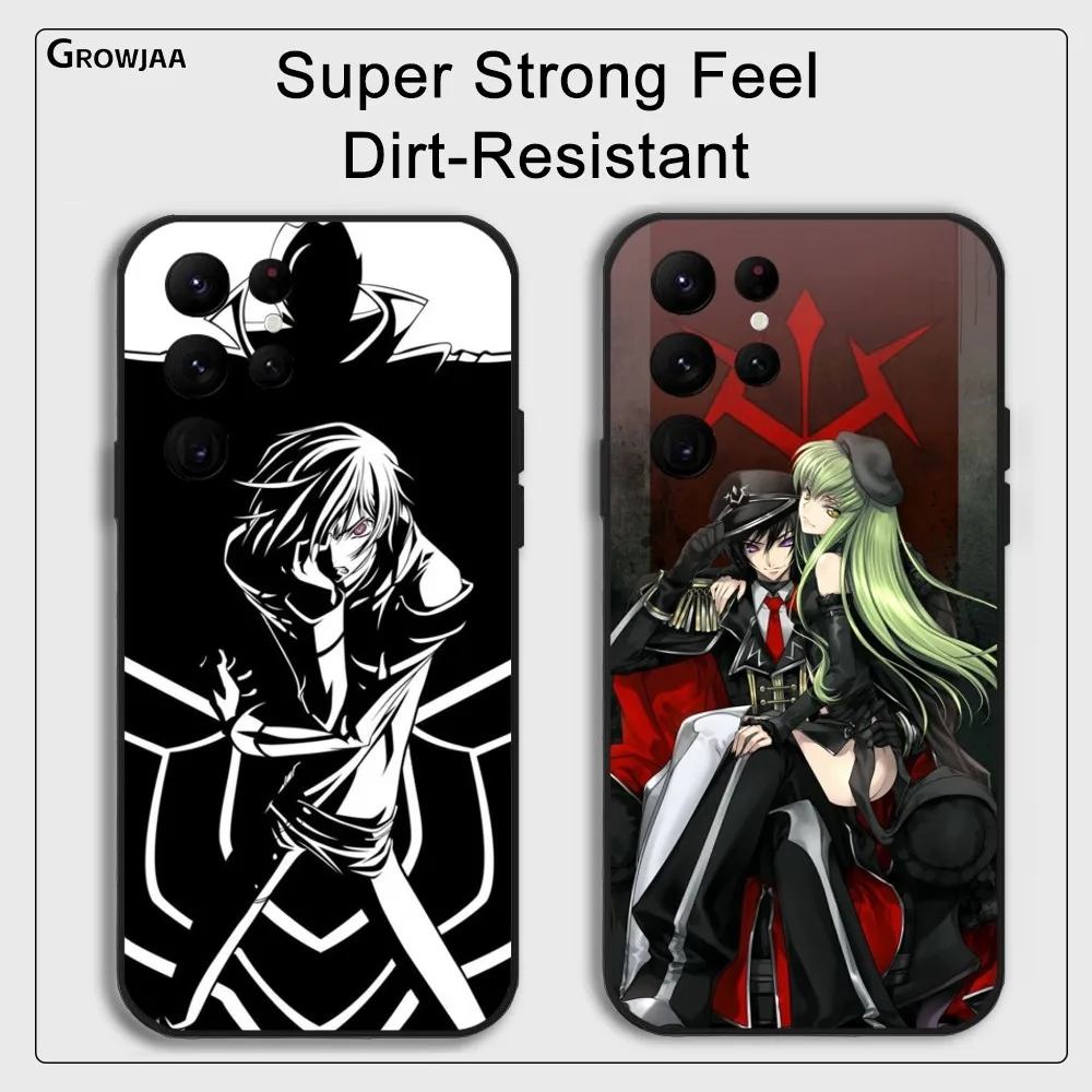 Code G-Geass Anime Phone Case for Samsung Galaxy S24 Ultra S22 S23 Ultra S21 S20 5G Protective Silicone TPU Funda