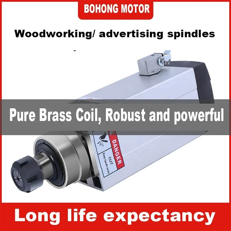 High Speed 7.5kw spindle motor air cooled sk30 atc vevor 2.2 kw air cooled spindle motor hqd spindle motor 2.2 water cooled