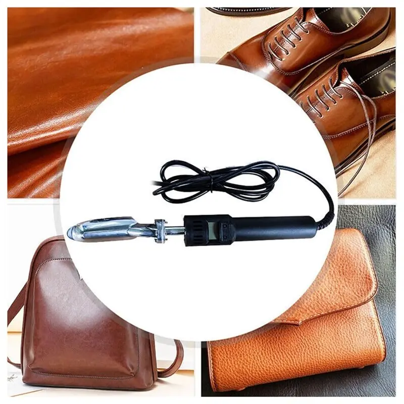 J1UL1N Mini Digital Display Leather Iron, For Craft Leather Repair, Leather Wrinkle Removal,50-300℃ Temperature Adjustable