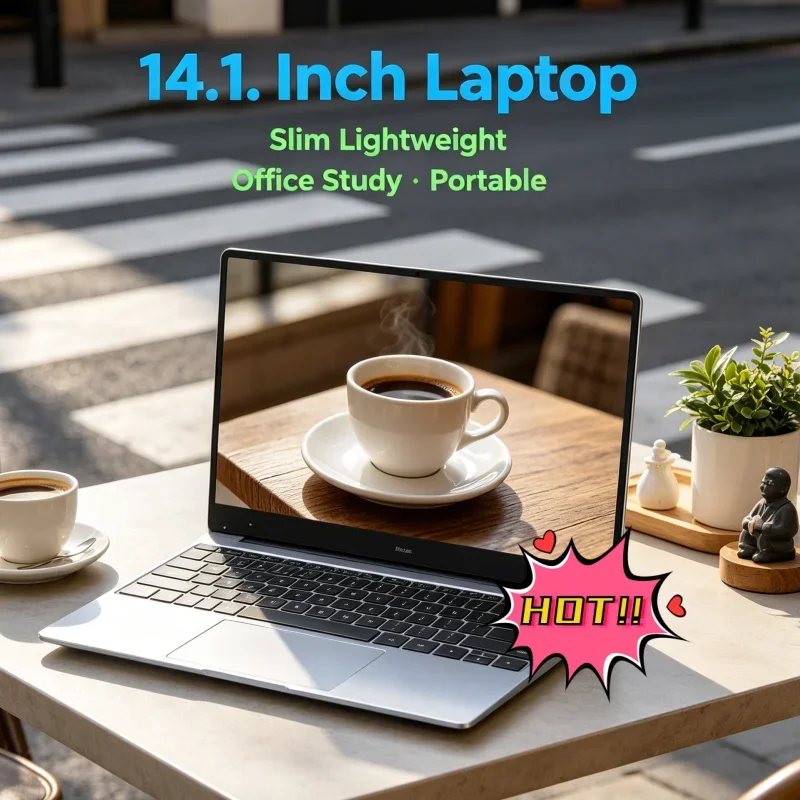 

Office Study Computer Portable Ultra Slim 14.1 Laptop Intel 4405U 16GB RAM 2TB SSD Windows 11 Pro
