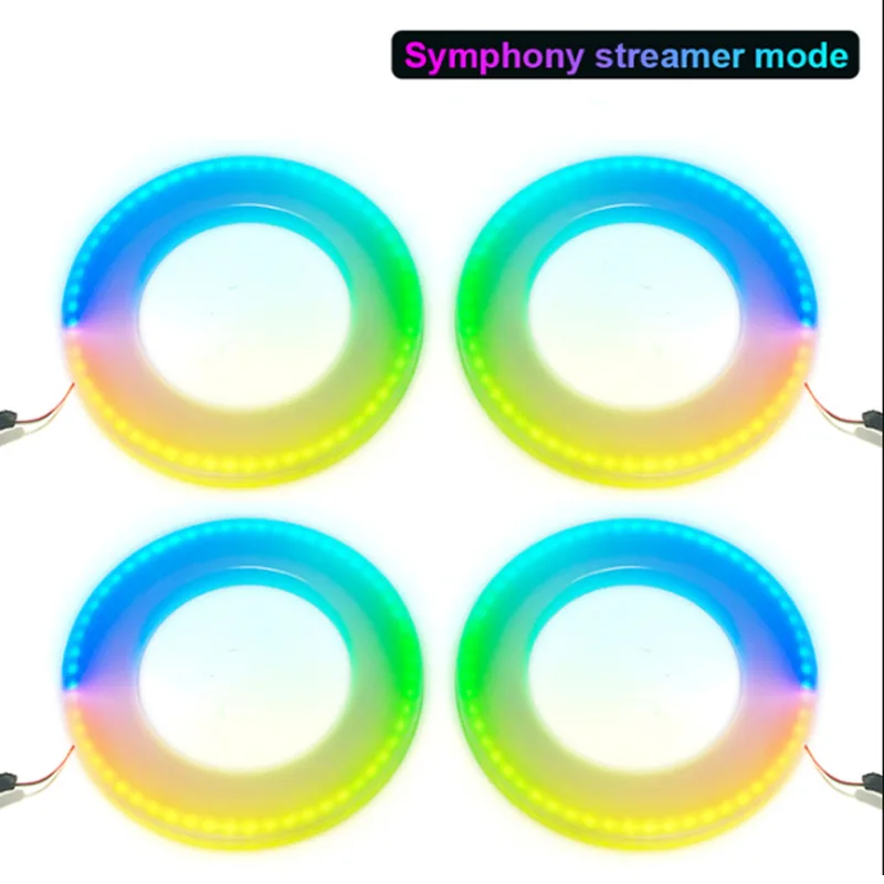 1X 15CM Speakers Lights Symphony 213 color 64-color RGB Car Ambient Lights Parts Speakers Lamp