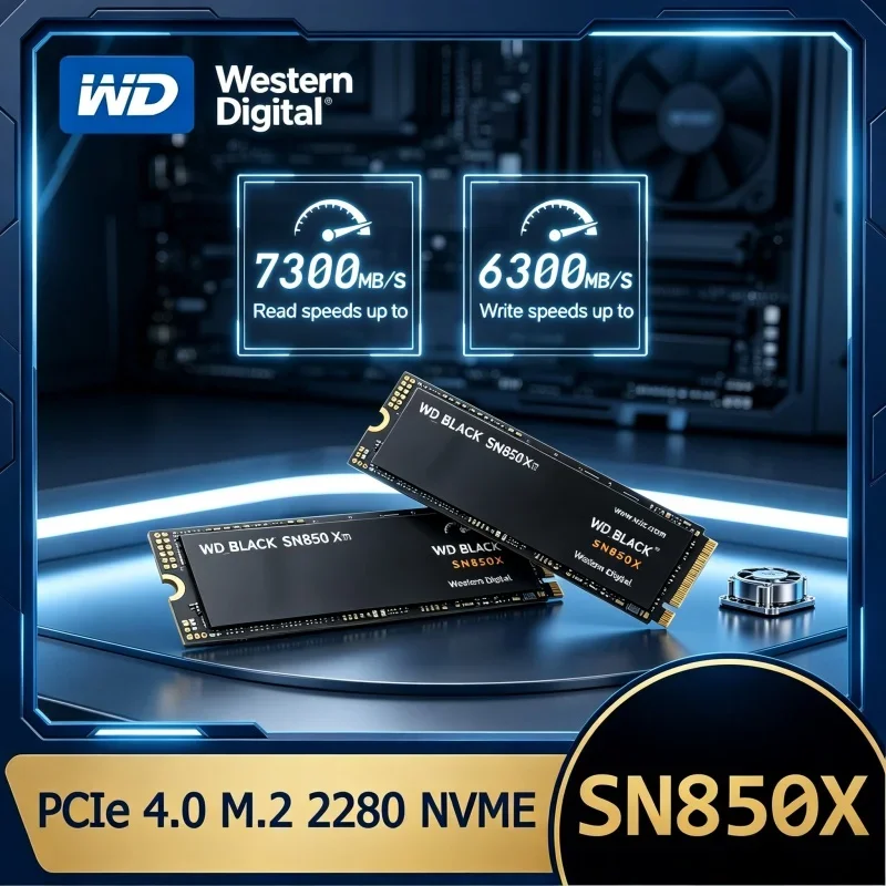Western Digital WD_BLACK SN850X M.2 2280 PCIe4.0 NVMe SSD 1TB 2TB 4TB Gaming High Speed Drive For Desktop Laptop PC Upgrade