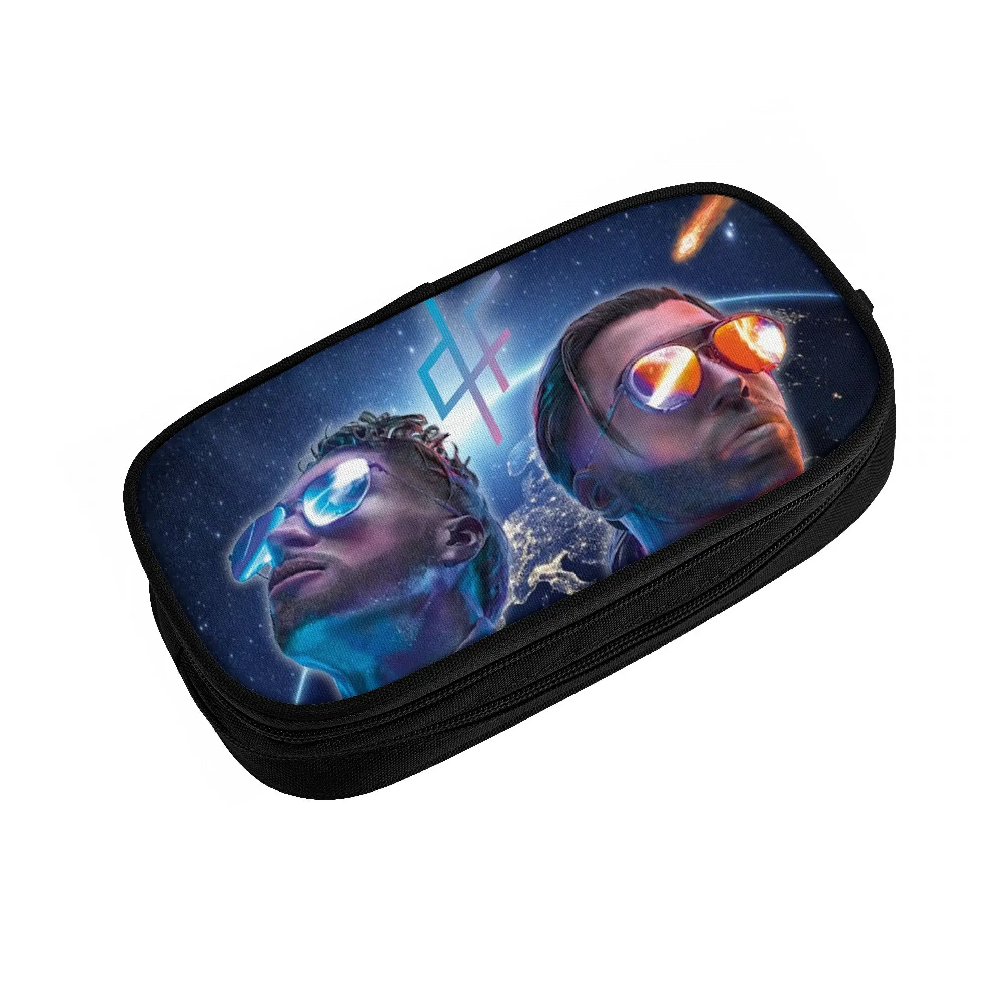 French Rapper PNL QLF Cute Pencil Case Girl Boy Large Capacity Le Monde Chico Pencil Box Student School