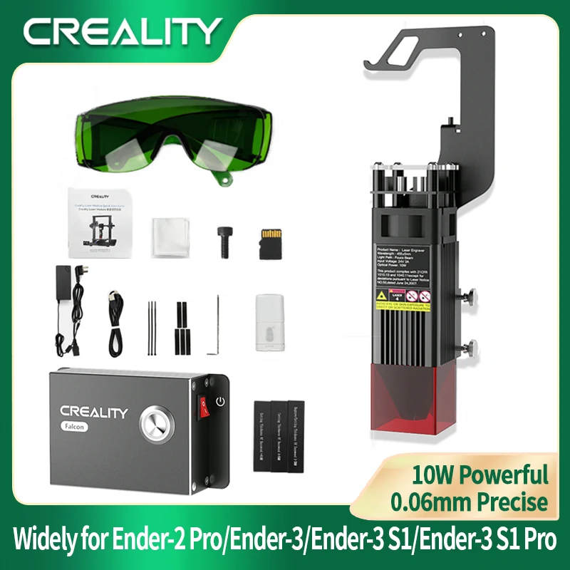 

Creality CV-Laser Engraving Module Kit 10W/5W 0.06mm High Precision&Power Carving for Ender 3/Ender-3 V2/3 S1/CR-10 3D Printers