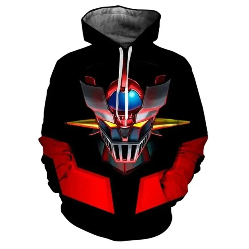 New Anime Robot Mazinger Z 3D Print Hoodies Men Women Casual Hooded Sweatshirts Oversized Harajuku Pullovers Kids Tops Clothing