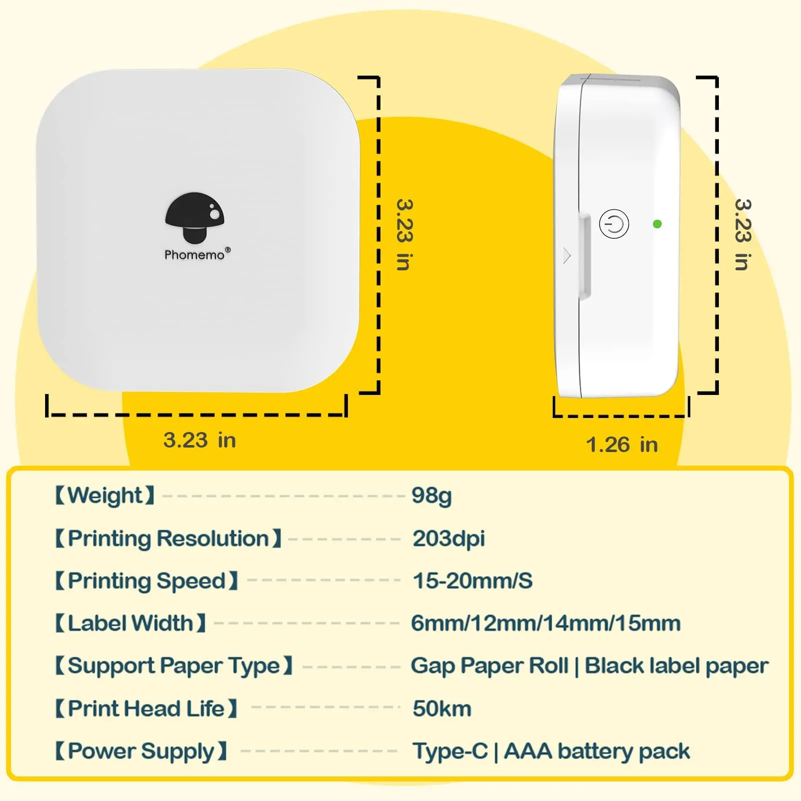 Phomemo Q30 Label Maker Wireless Mini bluetooth Thermal Printer Portable Adhesive 6-15mm Sticker 203dpi Barcode Labeling Machine