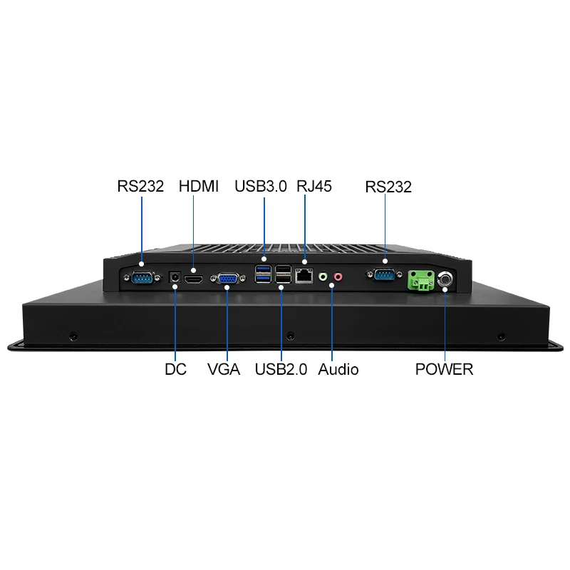 Komputer Industri All-in-One dengan Win10 IPS VGA/USB/Wifi Core Generasi ke-2 I3 I5 DDR3 Layar Sentuh Panel PC All in One