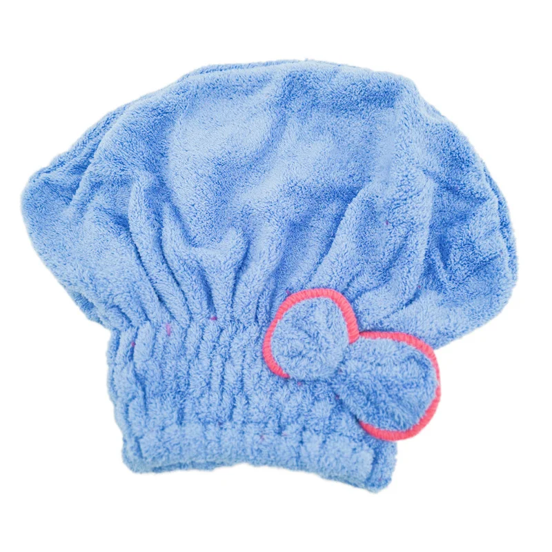 Microfiber Khô Nhanh Spa Nơ Quấn Khăn Mũ Thấm Hút Không Dễ Dàng Mất Lông Ánh Sáng Trắng Hồng Xanh Dương ánh Sáng Đỏ Tím