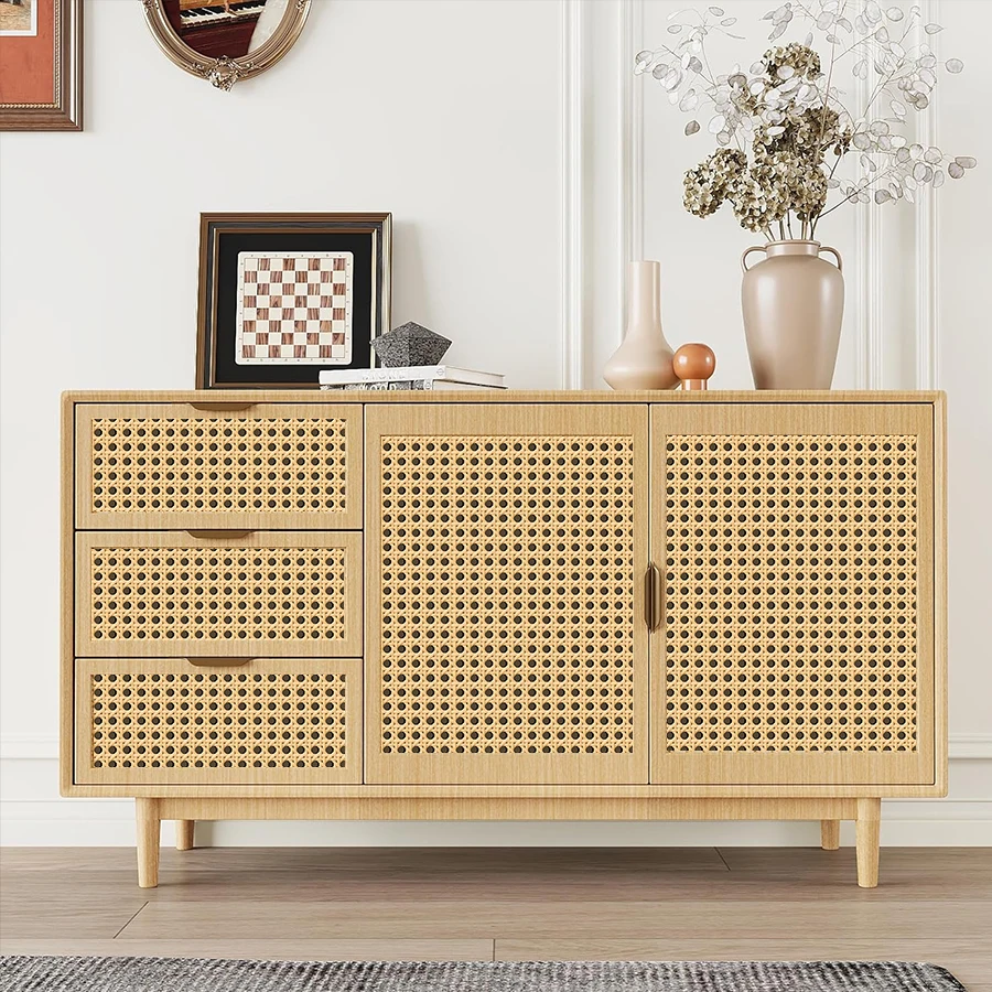 Rattan Weave Sticker Self Adhesive Wall Paper for Cabinet Furniture Renovation Vintage Home Decor