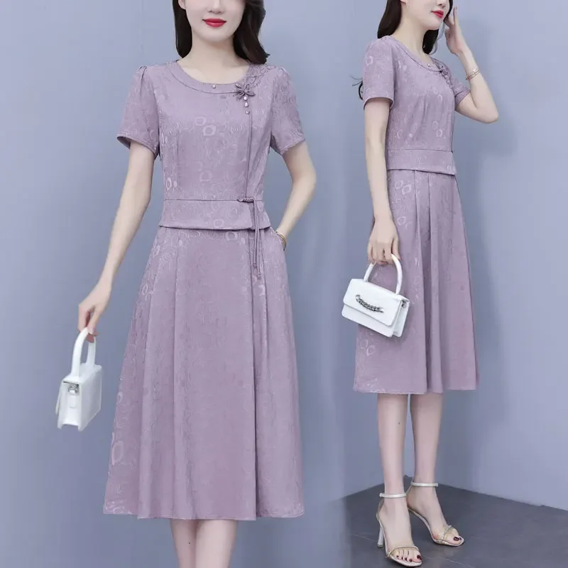 Miiiix Improved Cheongsam Dress for Women 2024 Summer New Style New Chinese Western Style Slimming Dresses Female Clothing