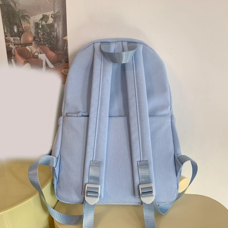 Mochila leve para laptop com bolsa escolar estrela nylon para uso diário compras