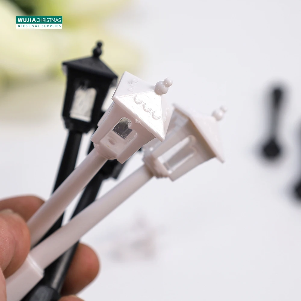 6/12pcs Miniature Street Lights Plastic Model Railway Train Lamp for Doll House Micro Landscape Diy Fairy Garden Christmas Decor
