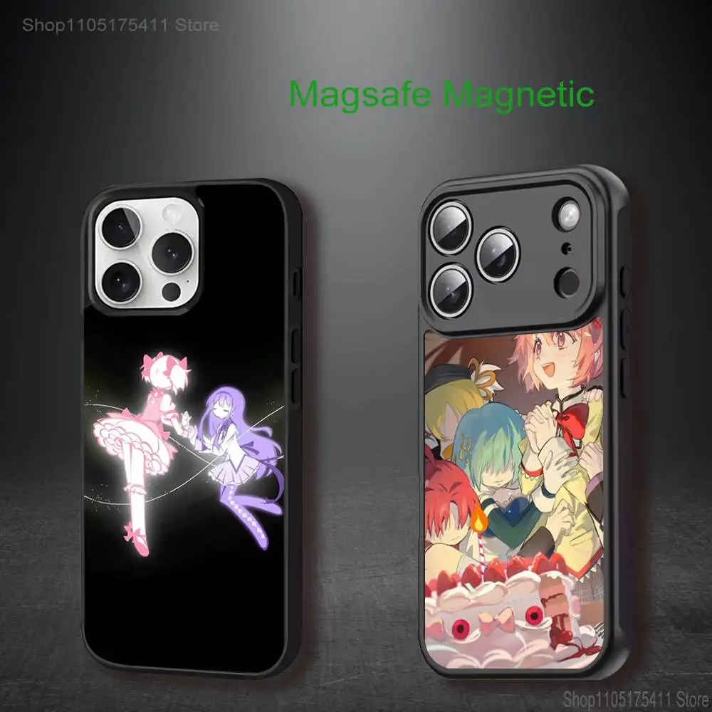 

Madoka M-Magica ANIME Phone Case For iPhone 17,16,15,14,13,12,11,Pro,Max,Plus,Mini,SE4,E Magnetic Magsafe Wireless Charging