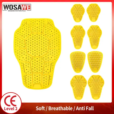 WOSAWE CE Level 1/2 Motorcycle Body Protection Pad Universal Motocross Racing Safety Insert Armor Back Protector Moto Equipment