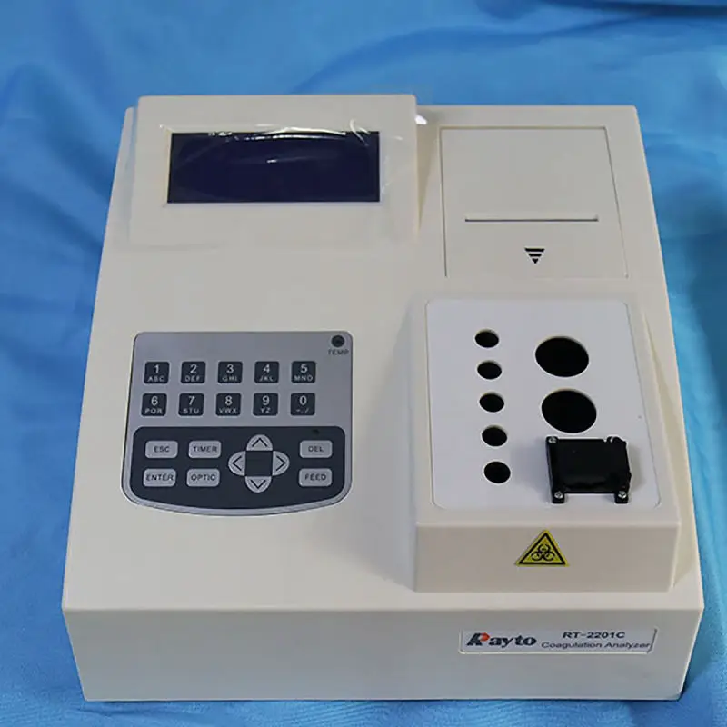 Rayto Rt-2201c Single Channel Potable Medical Semi-auto Blood Coagulation Analyzer Price For Laboratory