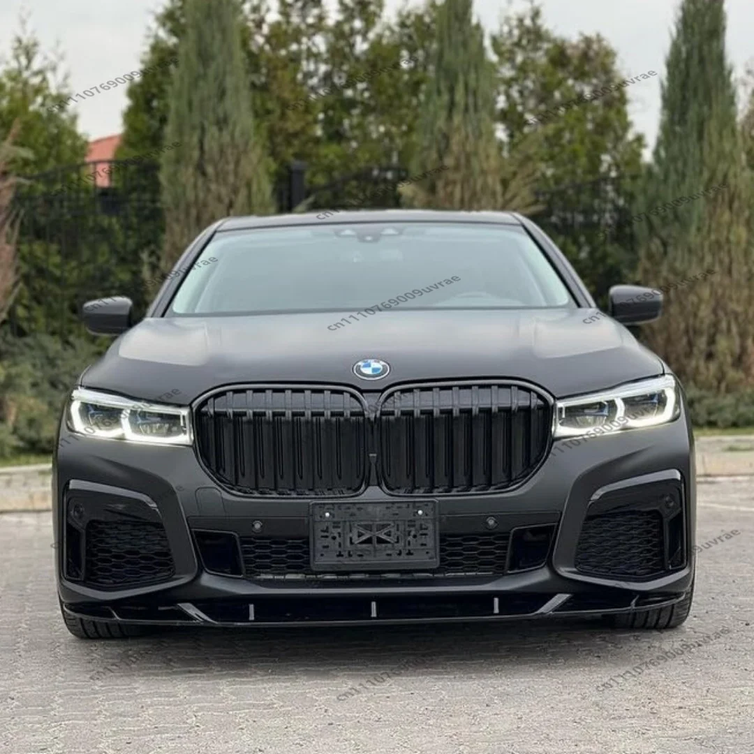 Gloss Black MP Style Front Bumper Splitter Lip Spoiler For BMW 7 Series G11 G12 M Sport LCI 745e 730Li 2019-2022 Auto Accessory