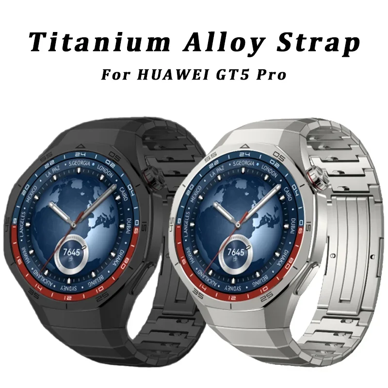 

Original No Gaps Luxury Titanium Alloy Strap For Huawei Watch 5 Pro Metal Bracelet For Huawei Watch 5 Pro Business Band Correa