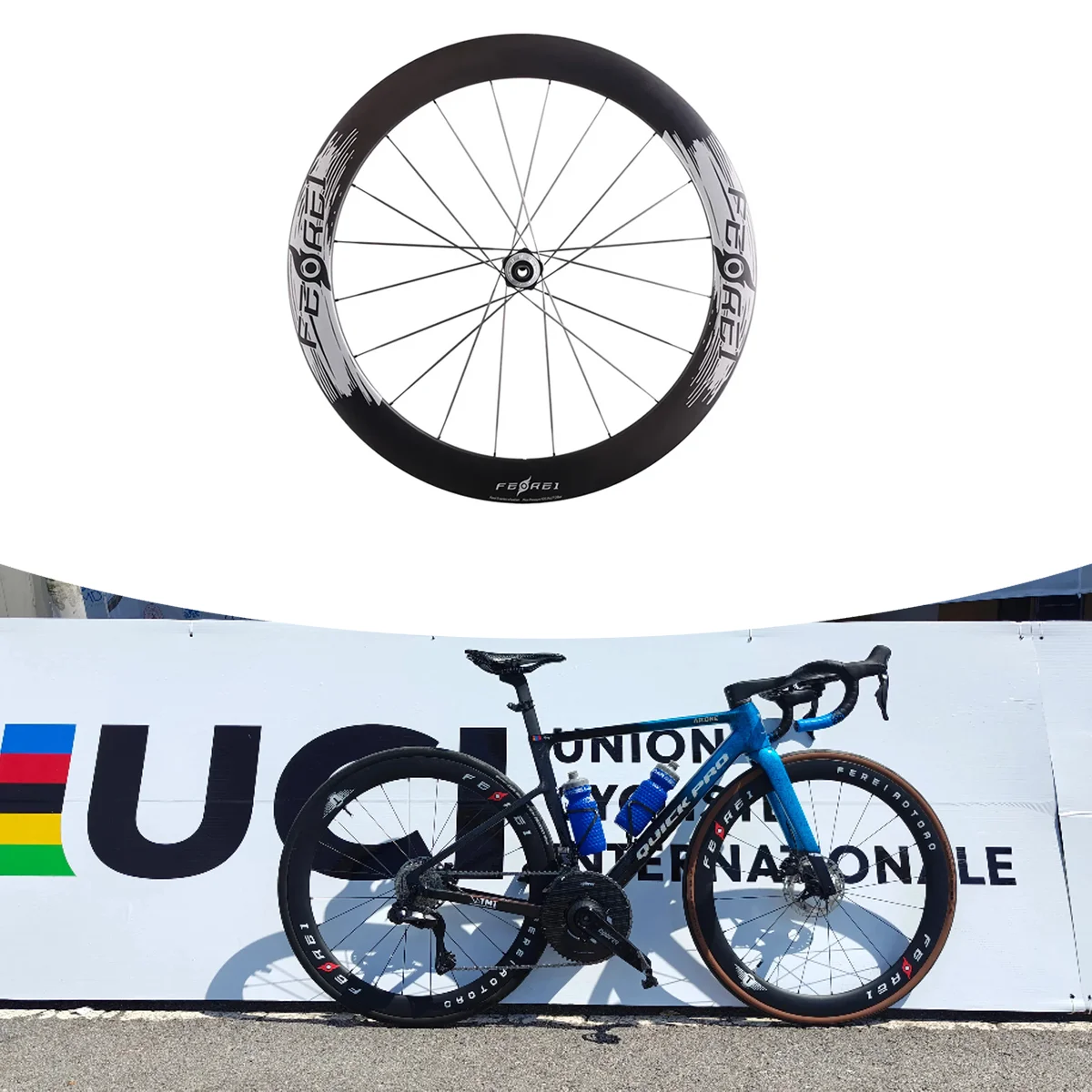 

High Quality Ferei S Series 700C Carbon Fiber Road Bicycle Wheelset 650B Vélo Wheelset 20 Holes High-Intensity Straight Spoke