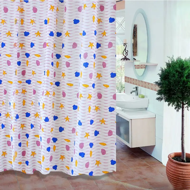 Bathroom Waterproof Curtain Set No Punch Toilet Shower Bathroom Dry Wet Separation Curtain Partition Curtains 180*180cm