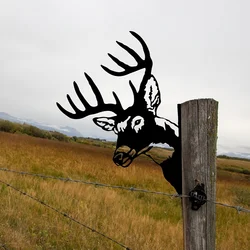 Add a Rustic Touch to Your Garden with this Deer Shape Iron Silhouette Decoration Wall Art Decoration for Garden Party Decor