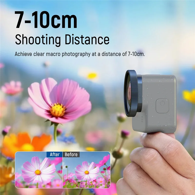 

A29F-For Gopro Hero 13 12 11 10 9 Action Camera 2X Magnification Lens-7-10Cm Focal Distance, Non-Waterproof Version