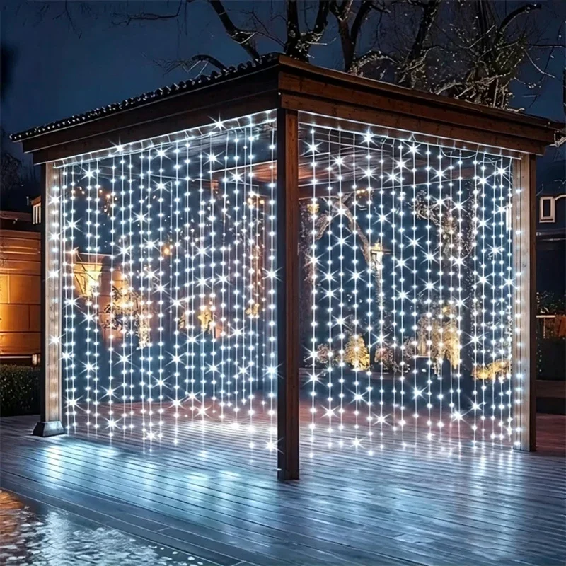 LED Curtain String Lights USB Plug 8 Modes Christmas Lights Halloween Fairy Garden Valentine's Day Party Room Wedding Decoration
