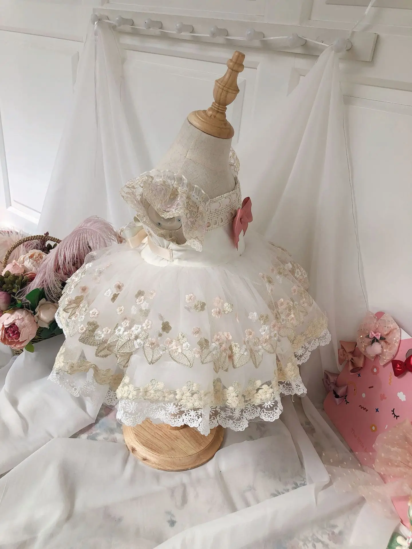 Summer Lolita Spanish children's foreign birthday court champagne princess dress