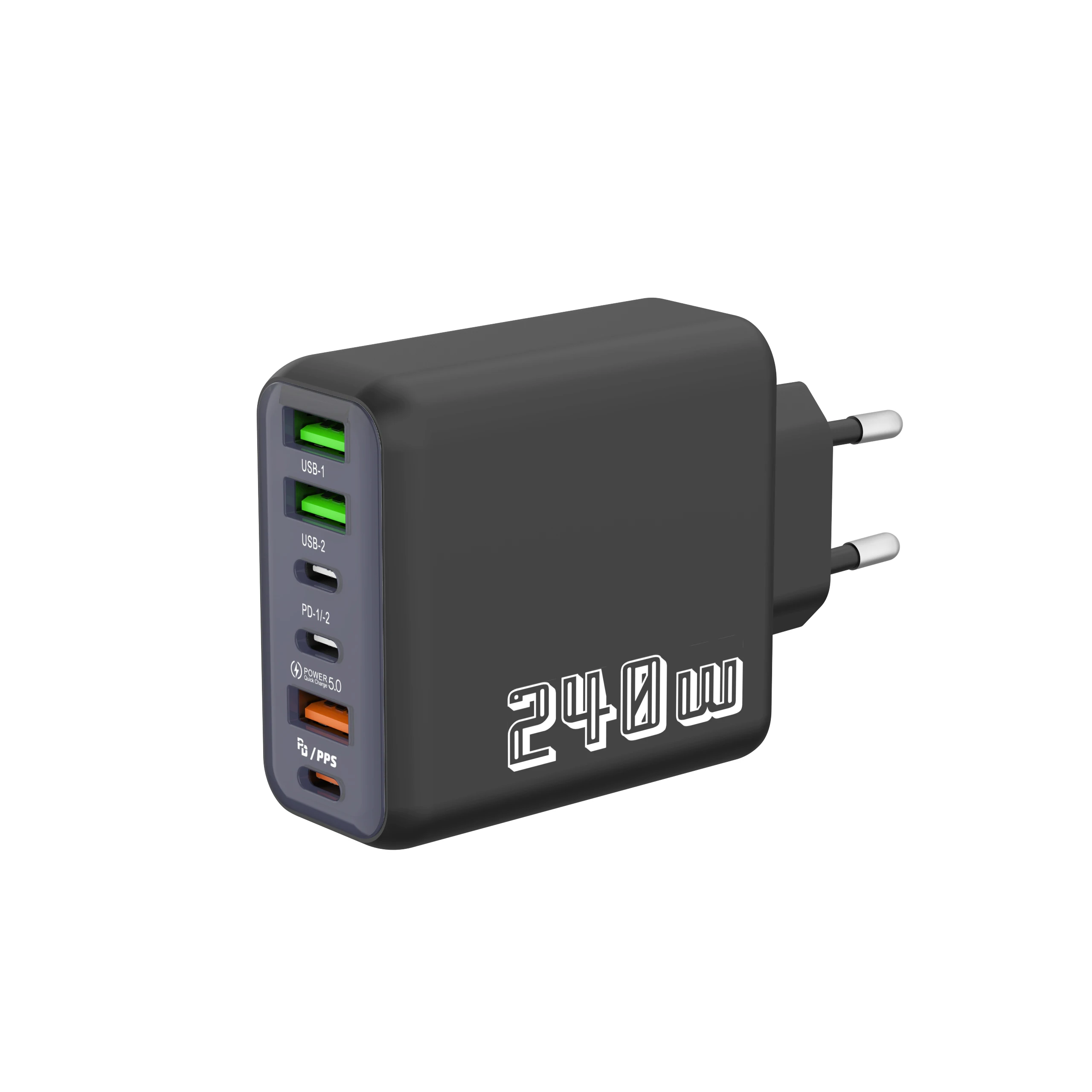 6-poorts USB-C PD-lader 240W snelladen 3.0 type-C USB telefoonladers supersnelle oplaadadapter voor iPhone Samsung Xiaomi - afbeelding 1