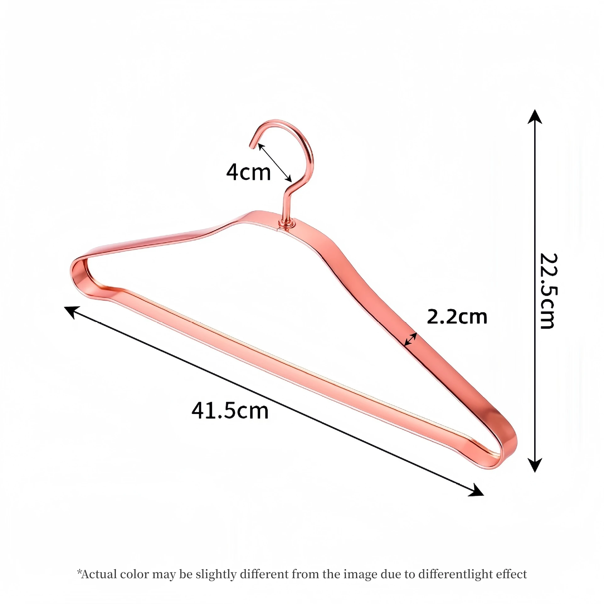 5PCS Premium Metal Coat Hangers,Luxury Hanger with 2.2cm Wide Shoulder for Closet,Gold Aluminum Alloy Clothes Rack for Sweater