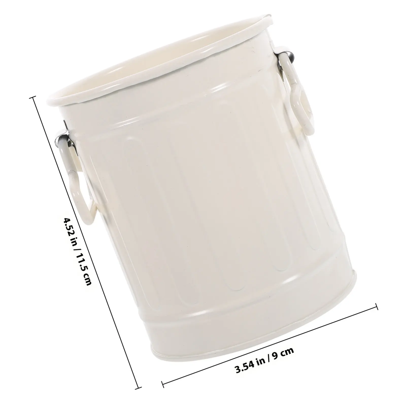 2Pcs Handheld Cylindrical Flower Pot Iron Flower Bucket Retro Decorative Vase for Home Office Balcony Garden Floral Arrangement