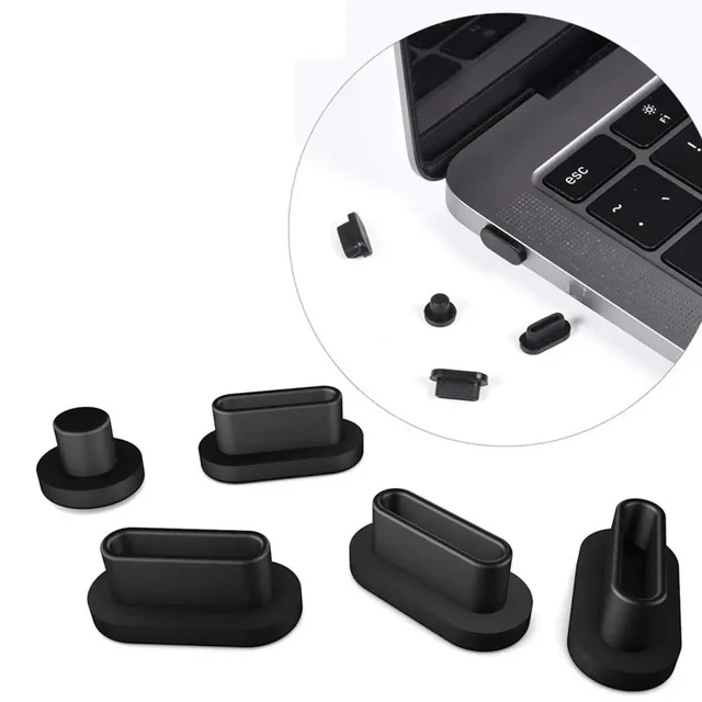 Miękki silikon do Macbook Pro Air 13 15 16 M1 M2 M3 A2442 A2485 A2992 A2179 A2338 A3113 A3114 Wtyczka przeciwpyłowa Porty USB Wtyczka przeciwpyłowa