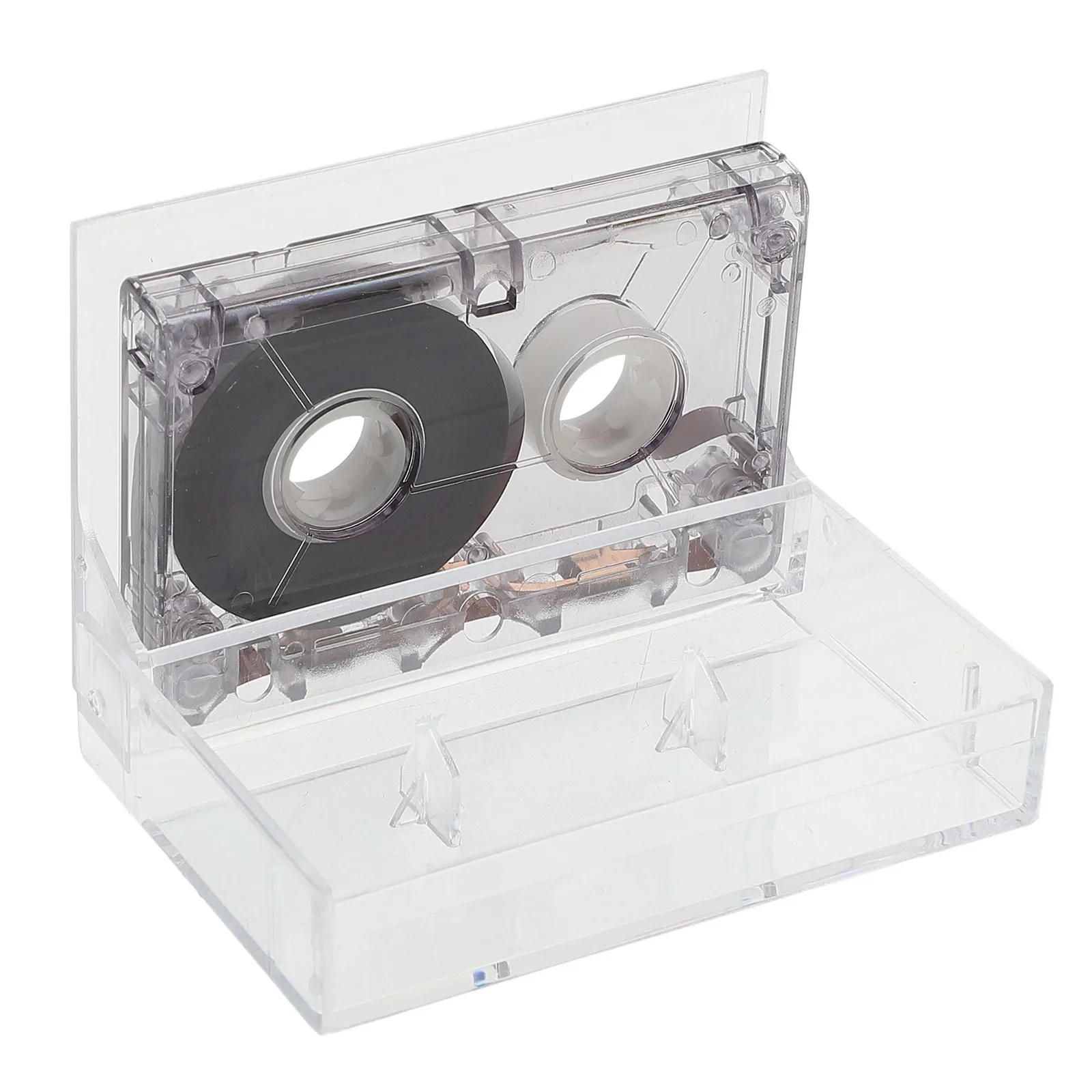 

Empty Cassette Tape Transparent Hard Case Blank DIY Cassette Tape Wall Ornament Vintage Audio Recording Accessory