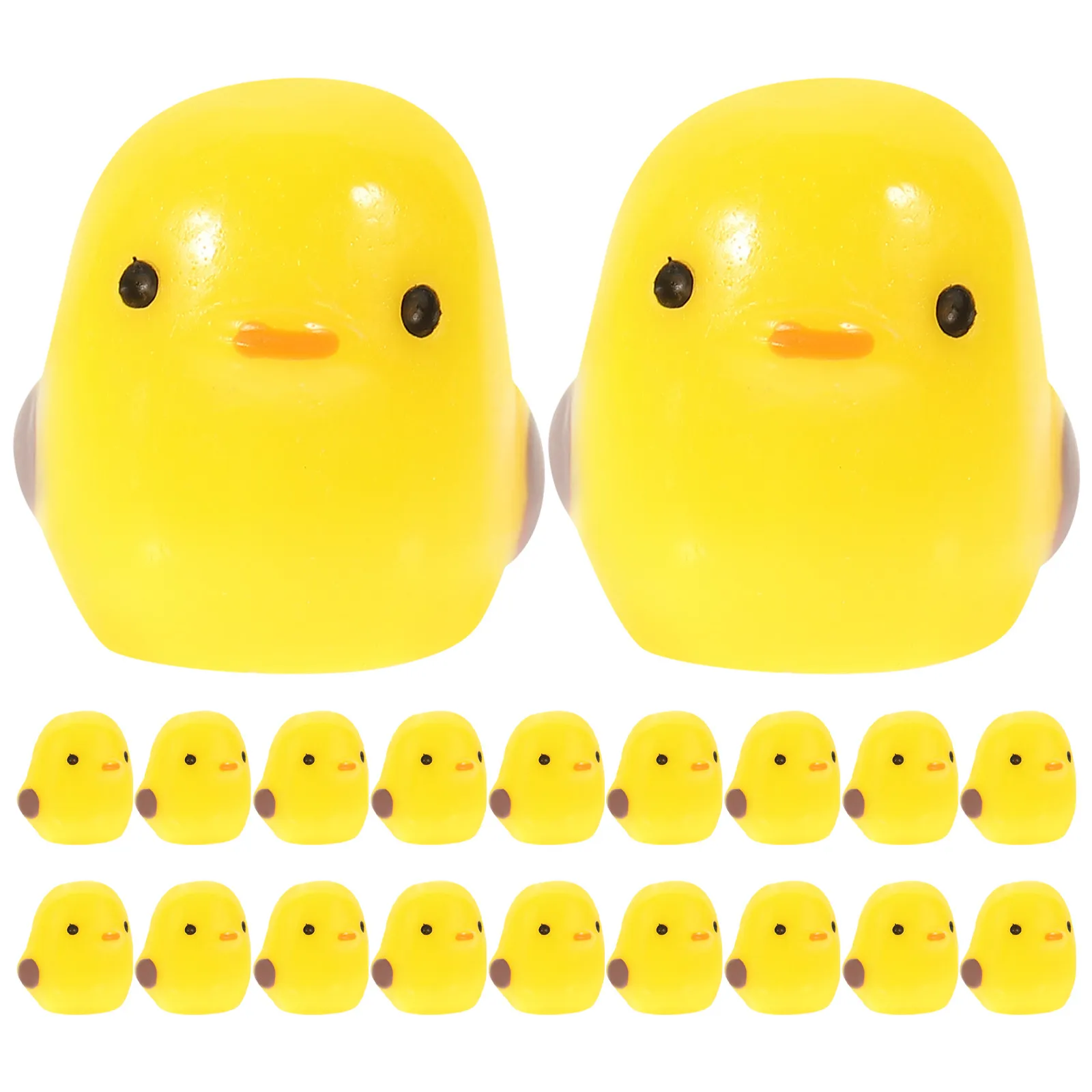 20Pcs Miniature Chick Decorations Cute Yellow Chicks for Mini Garden Bonsai Plant Pot Desktop Micro Landscape Decor