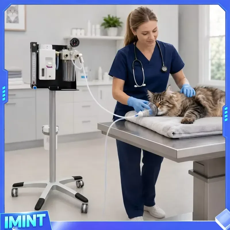 Portable Veterinary with Visual Breathing Valve and Driving Mode for Dogs Cats Clinic