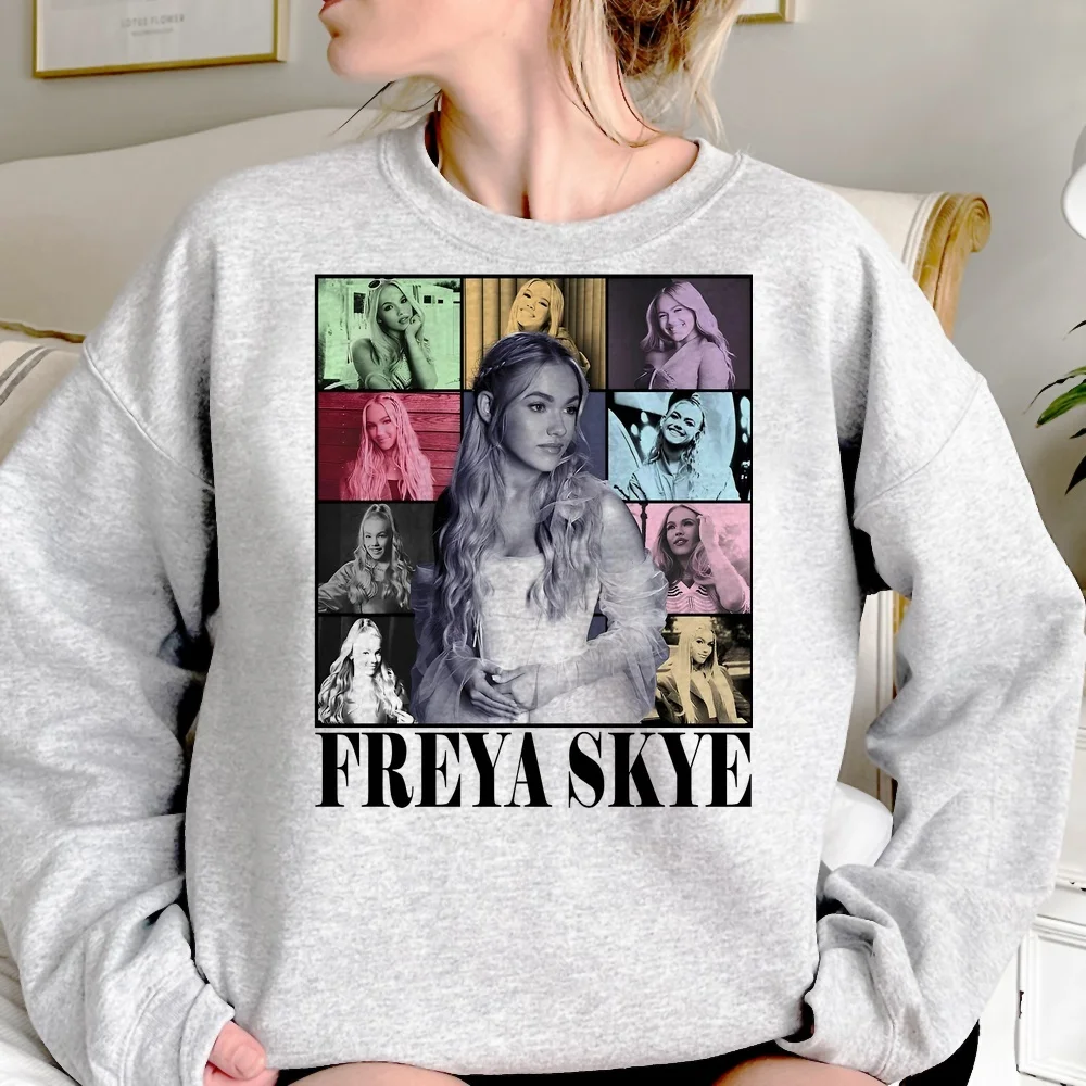 Freya Skye women hoodies goth hoodie crew neck fashion tops funny Vintage