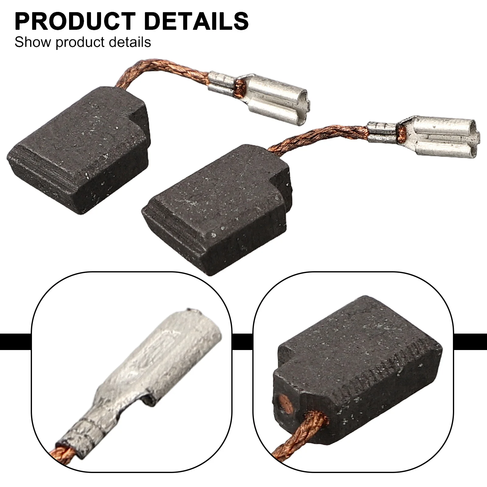 

Angle Grinder Carbon Brush 2 Pcs / Set Carbon + Metal Parts For D28111 For D28117 For D28130 For D28113 High Quality