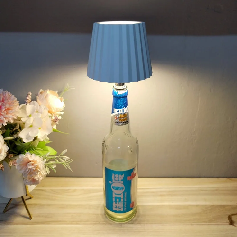 

Wine Bottle Lamp Restaurant Bar Lamp Touch Creative Ambient Lamp Bedroom Bedside Decorative Table Lamp Rechargeable Night Lights