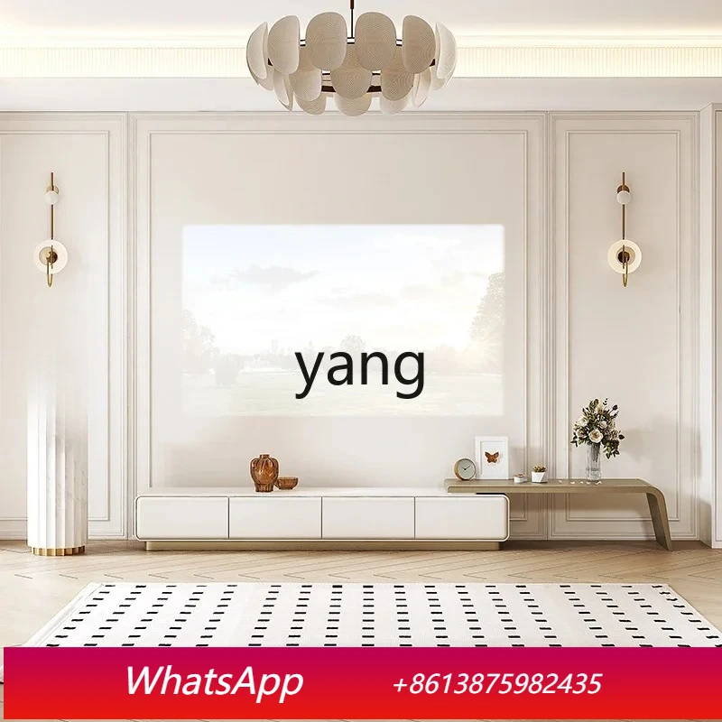 

LH French cream style living room simple creative TV cabinet telescopic combination household floor solid wood cabinet