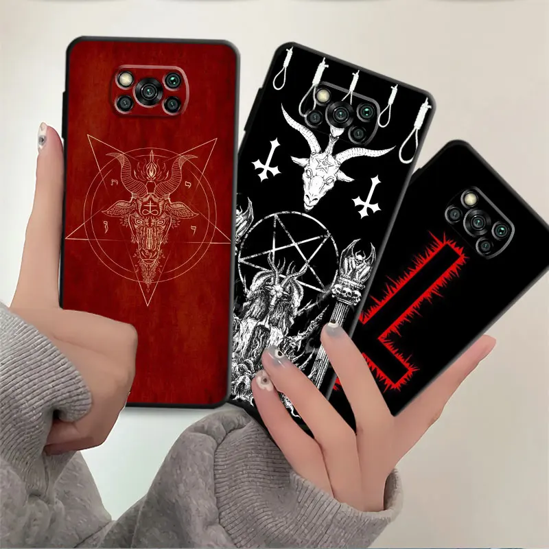 Case Satanic Pentagram 666 For Xiaomi POCO X3 NFC 11 Lite POCO X4 Pro 11T 5G Pocophone F1 POCO M3 9T 10T Pro 12 Note 10