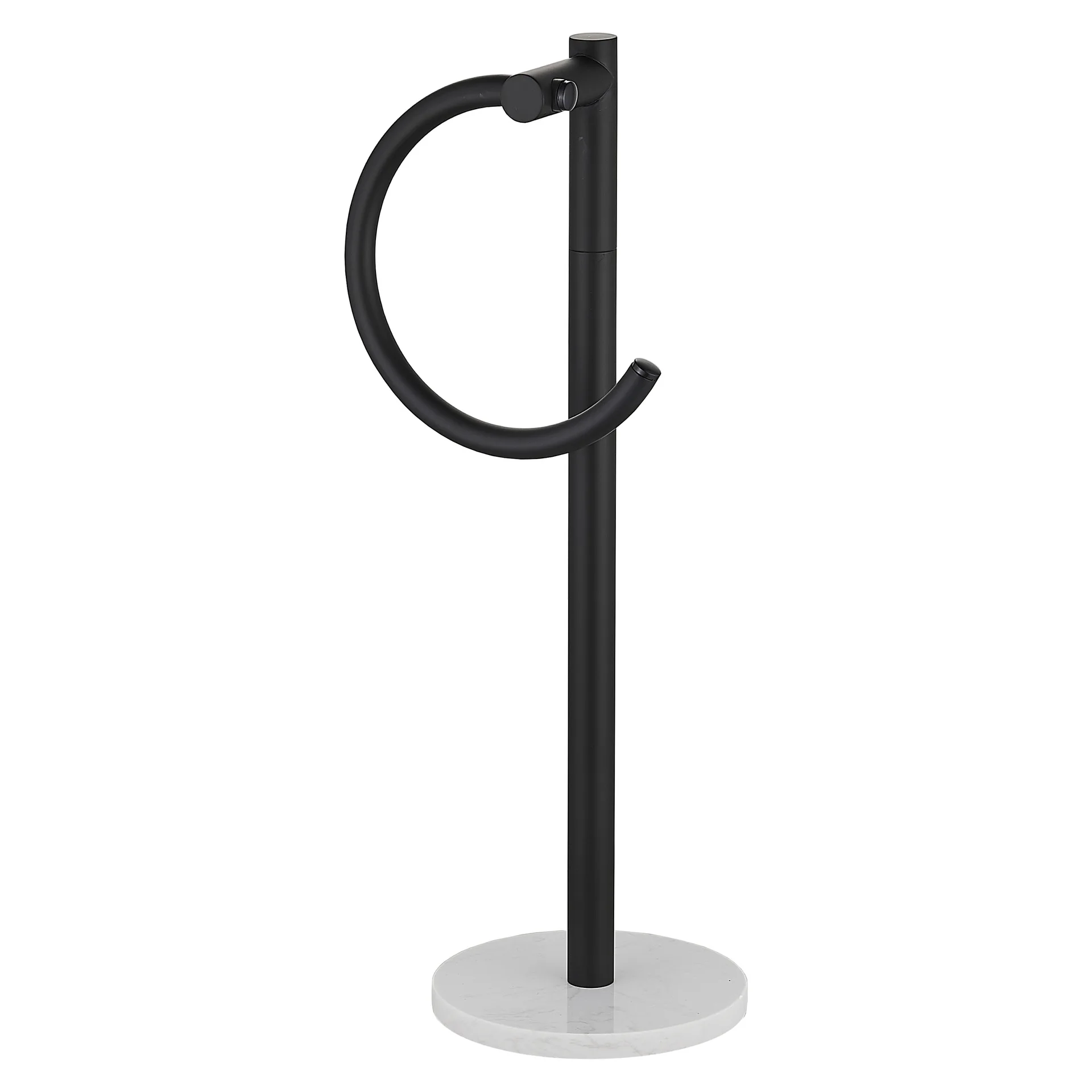 스테인레스 스틸 바닥걸이 수건걸이 - 대리석 받침대가 있는 욕실용 스탠딩 수건걸이, 모던 독립형 수건걸이