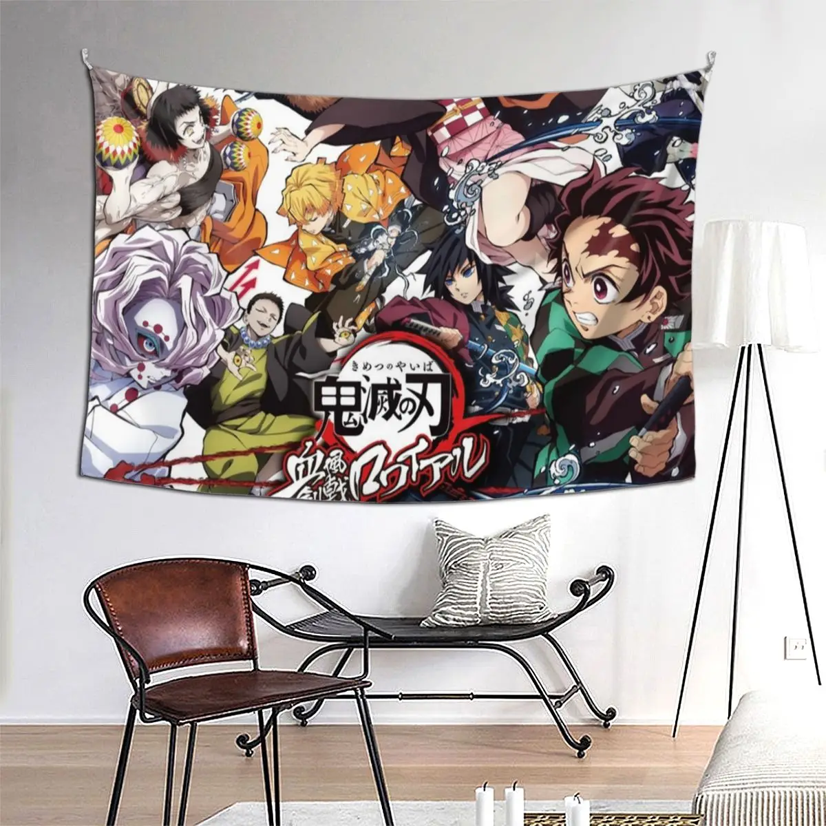 Demon Slayer Tapestry Art Wall Hanging Aesthetic Home Decor Tapestries for Living Room Bedroom Dorm Room