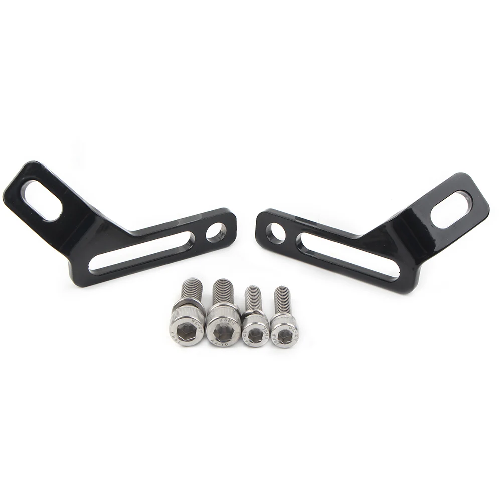 2X Black Motorcycle Rear Footrest Tie-Down Brackets For Harley Electra Street Glide Road King FLHX FLHTC FLHR FLTR 1993-2021