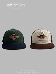 Flat Brim Color Matching Baseball Cap Women's Summer Hip Hop Hat Men's Street Tide Brand Flat Brim Peaked Cap