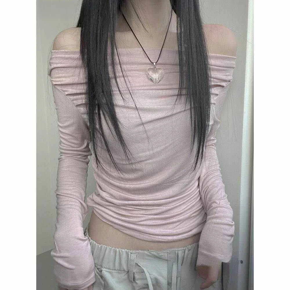 

Сексуальные женские сложенные футболки Sla Ne Street Sle, прямой крой, длинные све, круглые, из смеси хлопка Ne, теплая, удобная